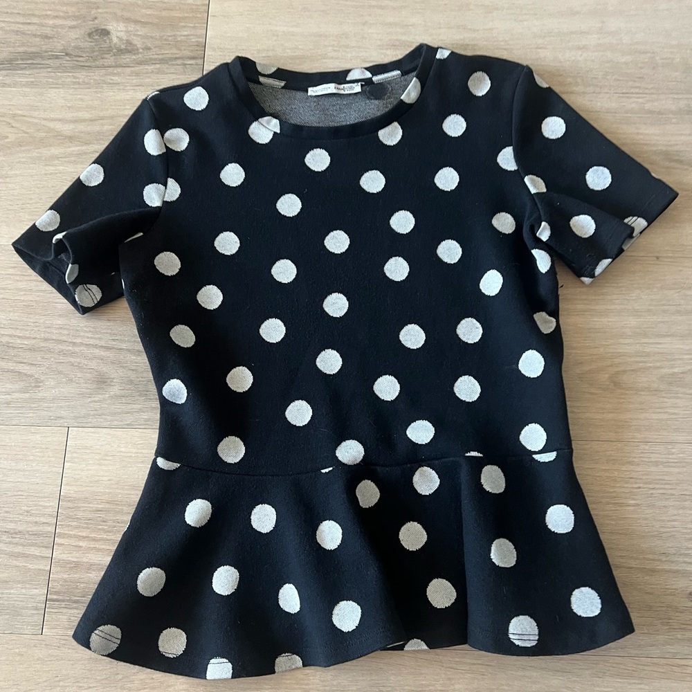 Zara knit peplum top